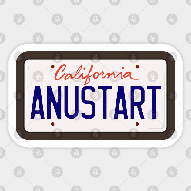 Tobias Funke Anustart A New Start License Plate Arrested Development